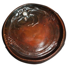 Art Nouveau Copper Charger with Spider Crab by Ludwig Karl Maria Vierthaler