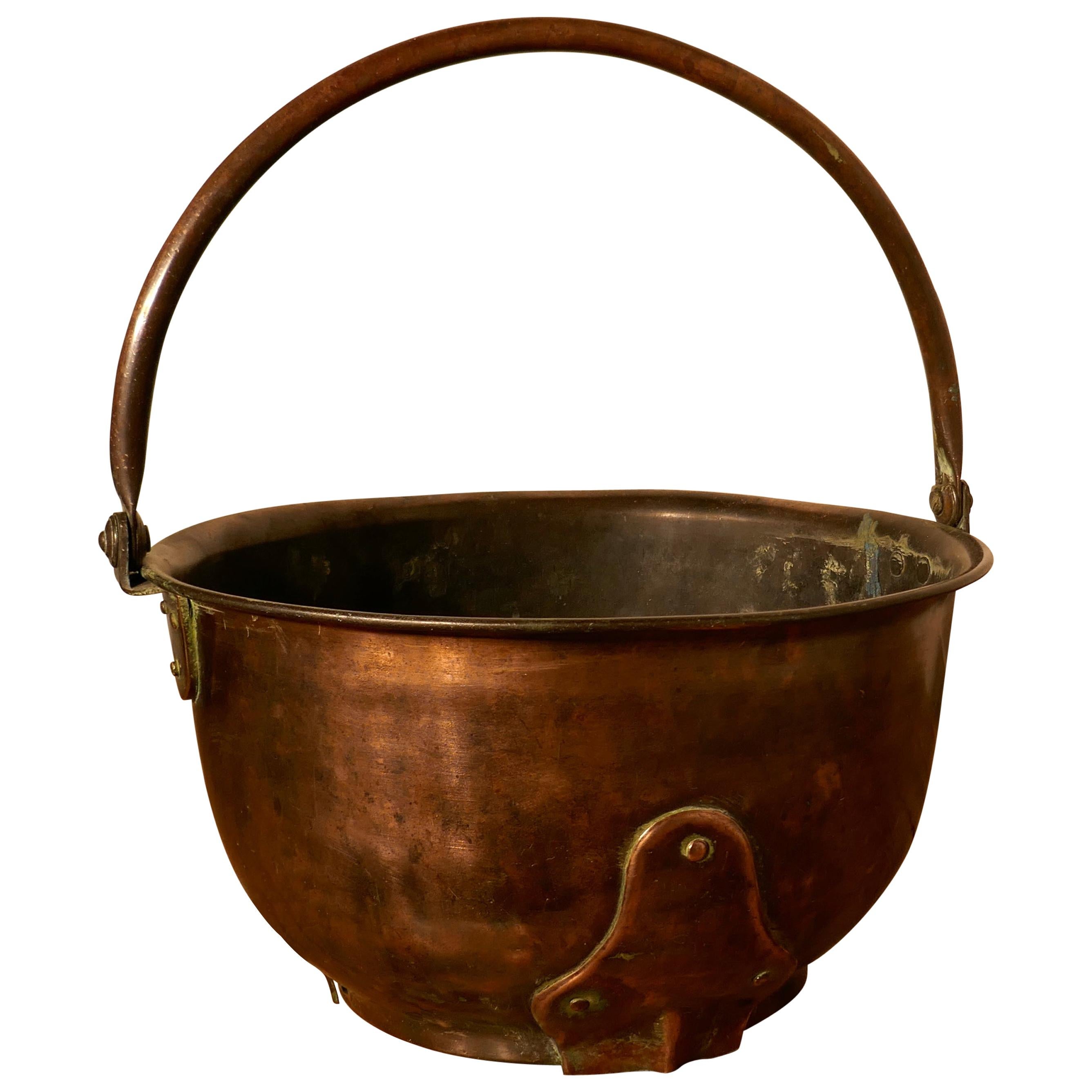 Art Nouveau Copper Coal or Log Bucket