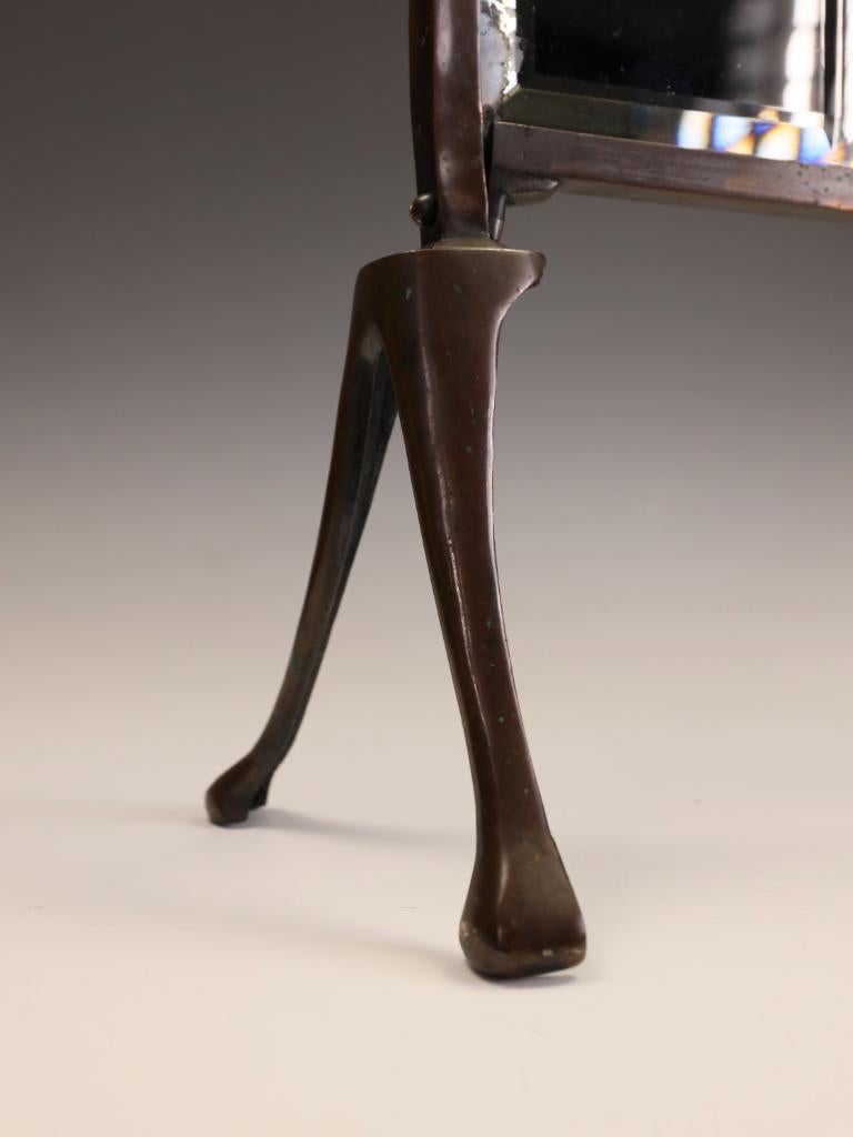 Art Nouveau Copper Firescreen with Bevelled Mirror Panel, c. 1900 For Sale 5