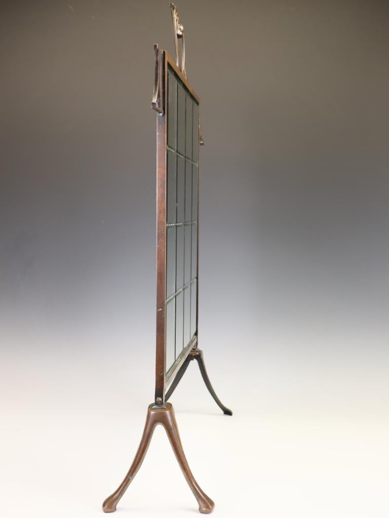 Art Nouveau Copper Firescreen with Bevelled Mirror Panel, c. 1900 For Sale 9