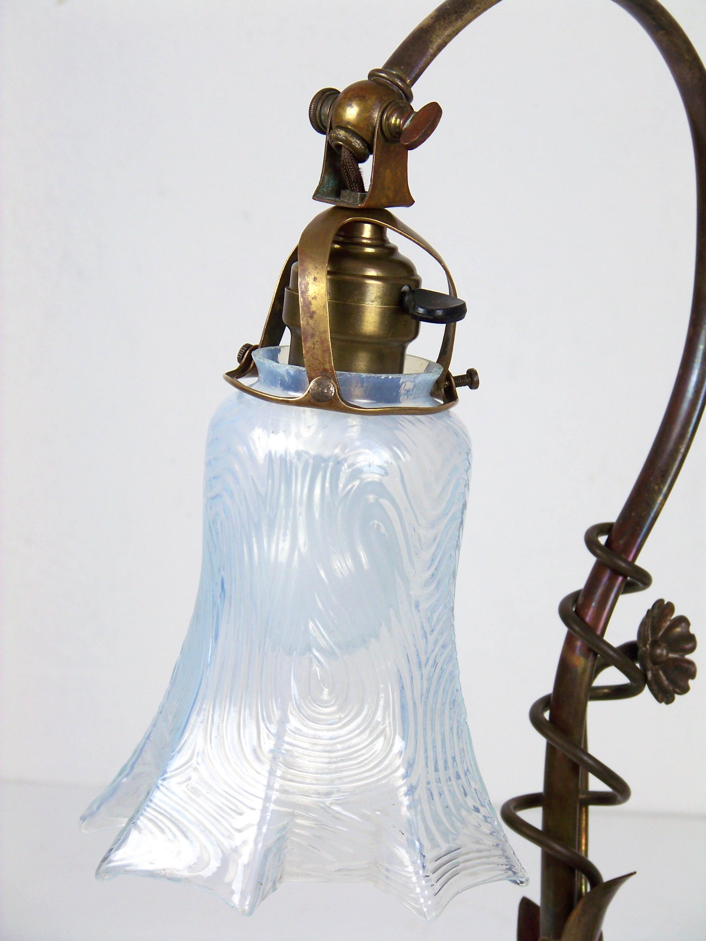 Austrian Art Nouveau Copper Table Lamp, circa 1900