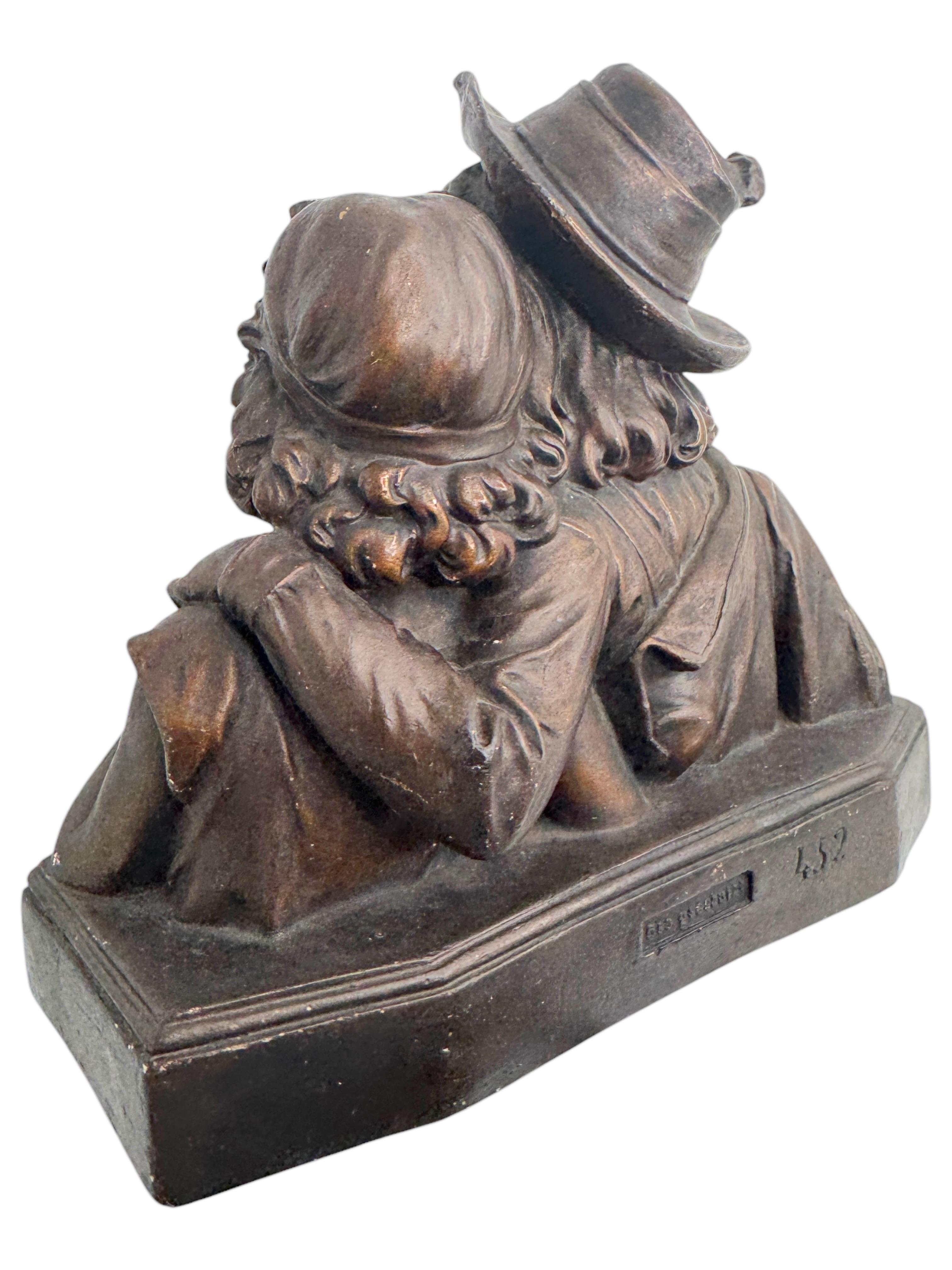 Art nouveau Buste Art Nouveau Couple Homme & Femme Antique Allemand, 1890 - 1900s en vente