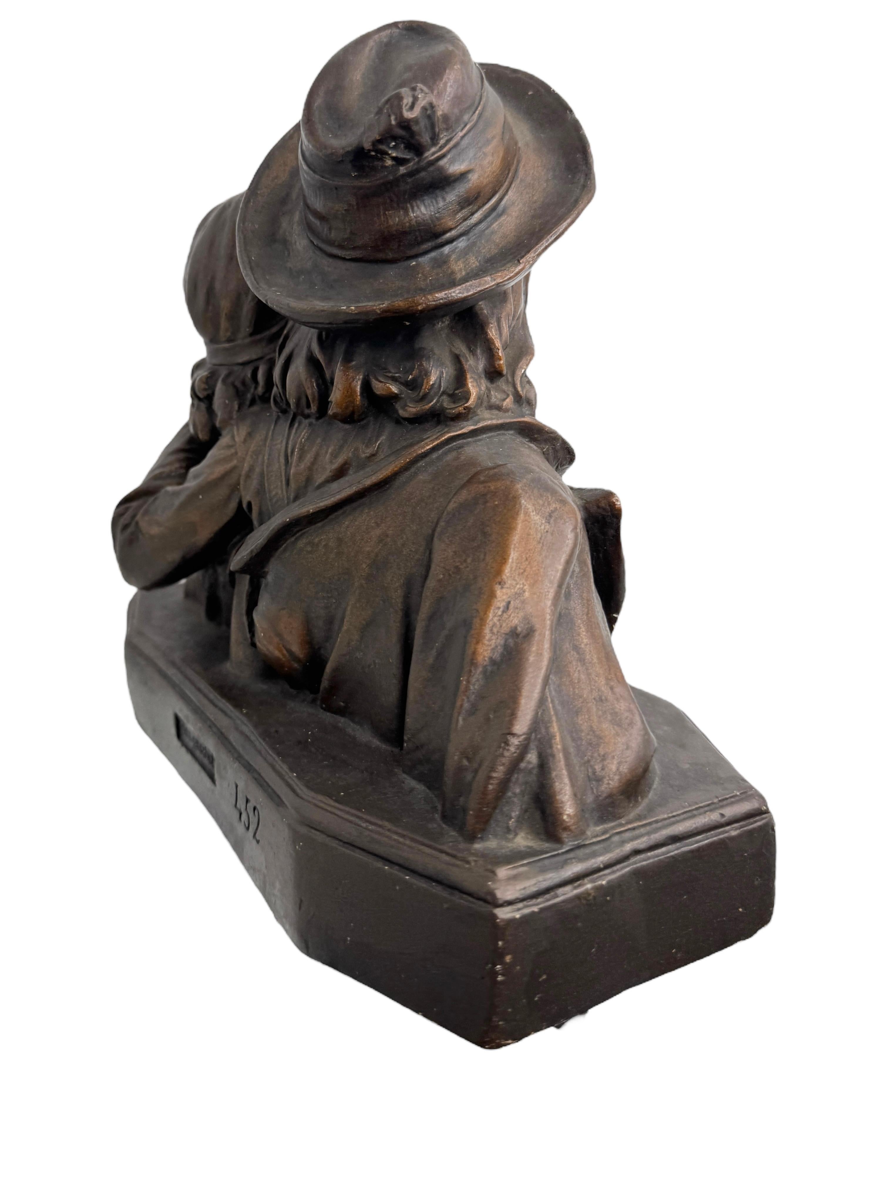 Fait main Buste Art Nouveau Couple Homme & Femme Antique Allemand, 1890 - 1900s en vente