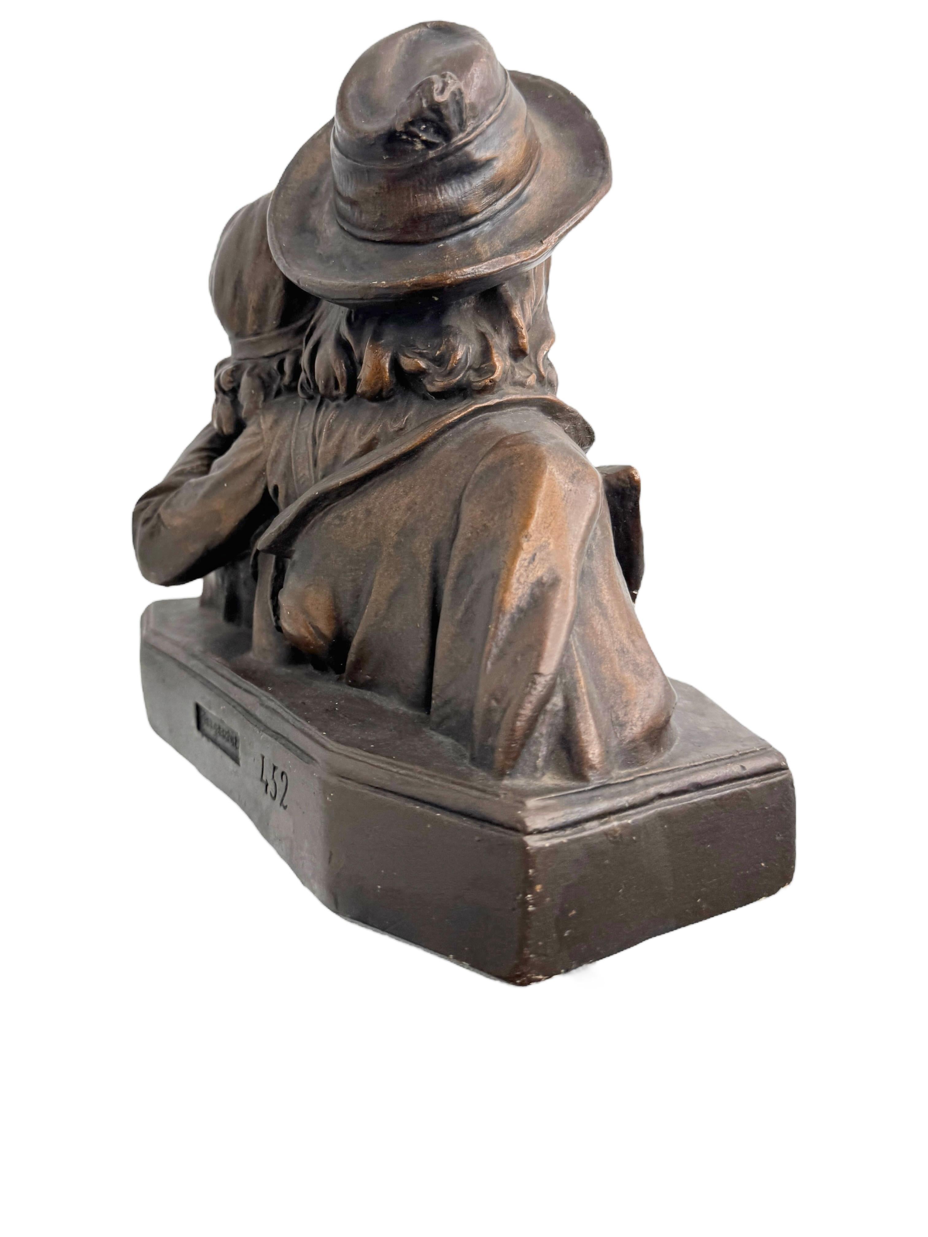 Buste Art Nouveau Couple Homme & Femme Antique Allemand, 1890 - 1900s en vente 1