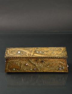 Art Nouveau "Creatures of the Deep" Repoussé Box by Alfred Daguet