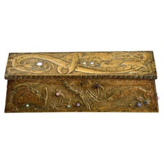 Art Nouveau "Creatures of the Deep" Repoussé Box by Alfred Daguet