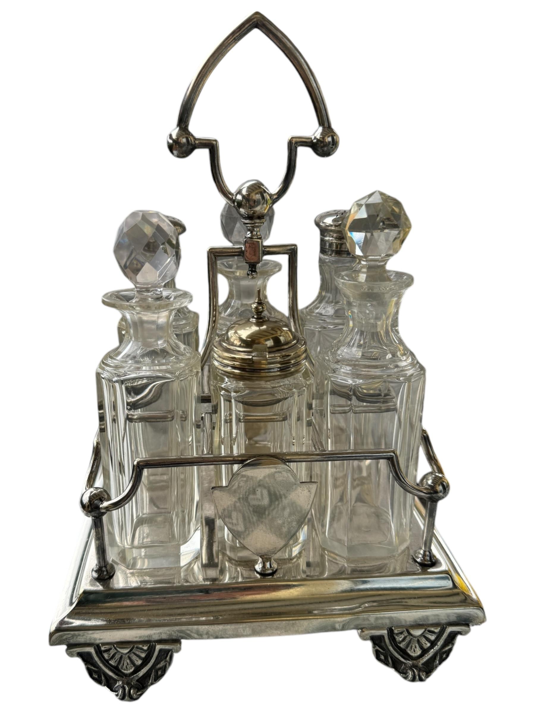 Art Nouveau Cruet Set Victorian Antique European, 1900s For Sale 4
