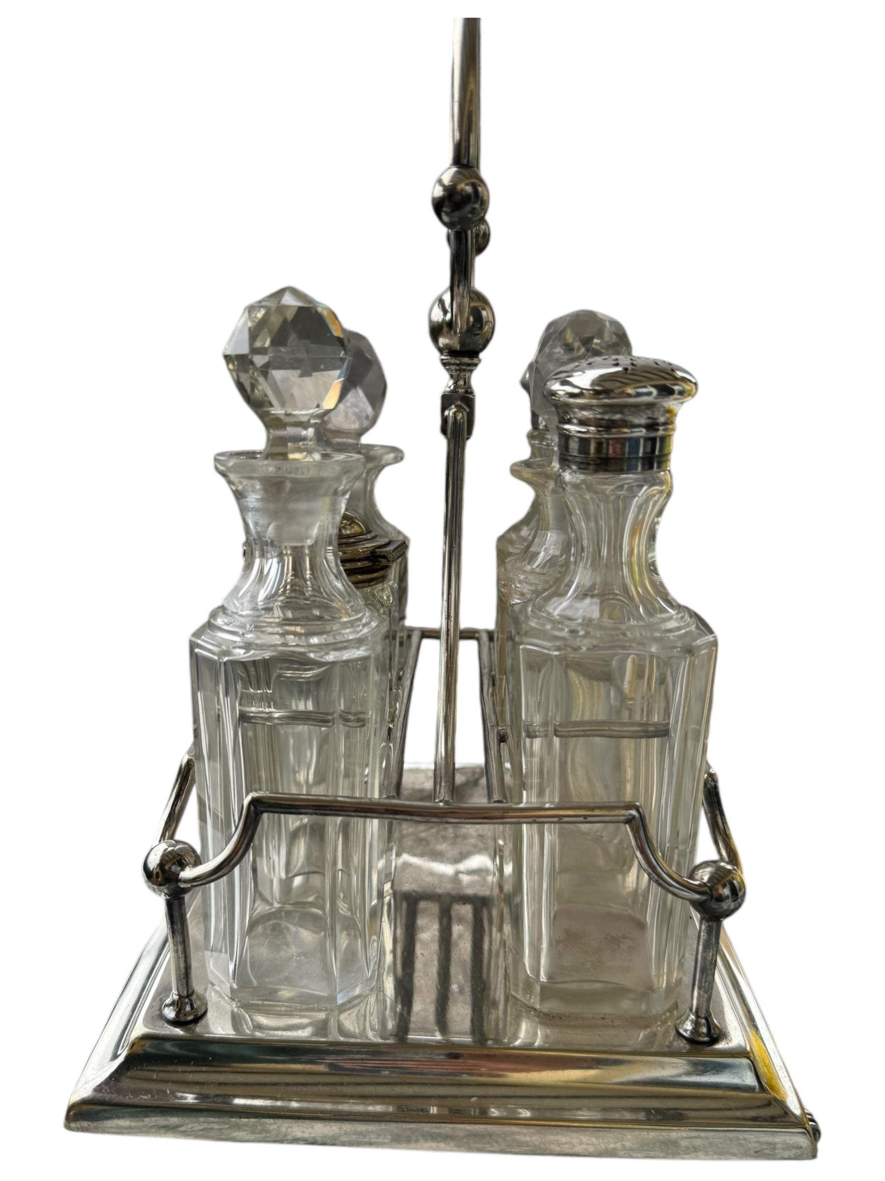 Art Nouveau Cruet Set Victorian Antique European, 1900s For Sale 5