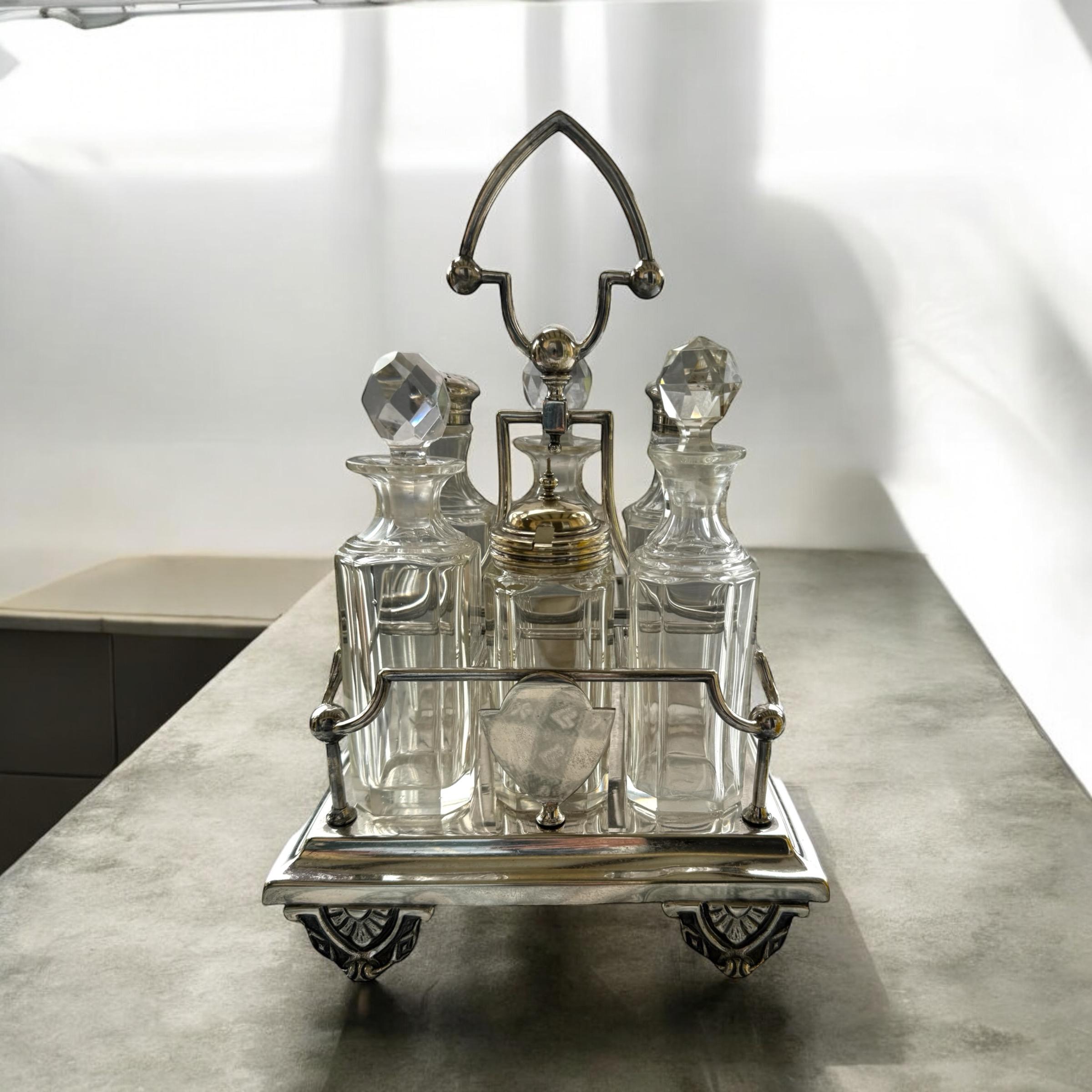 Art Nouveau Cruet Set Victorian Antique European, 1900s For Sale 13