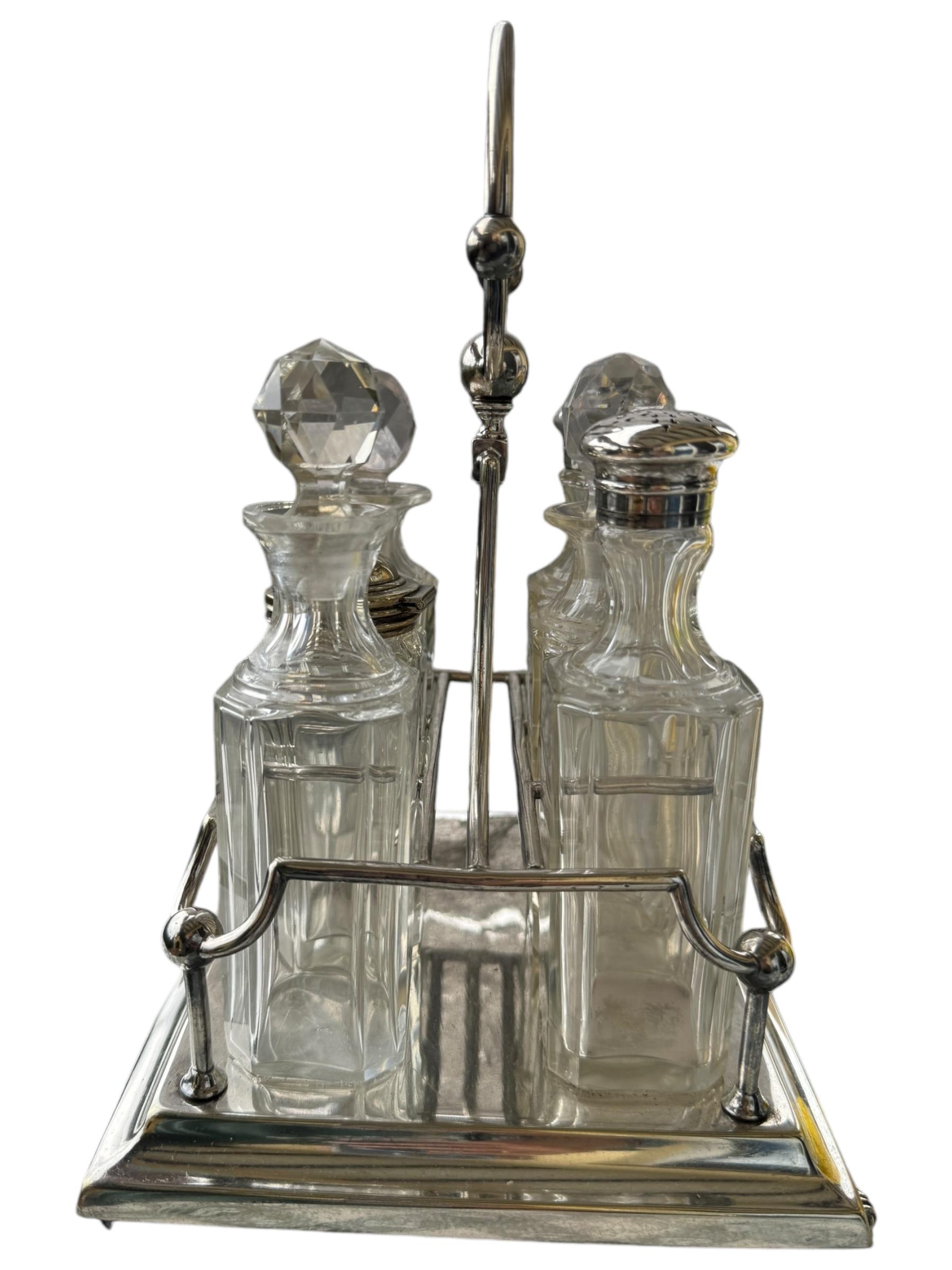 Early 20th Century Art Nouveau Cruet Set Victorian Antique European, 1900s For Sale