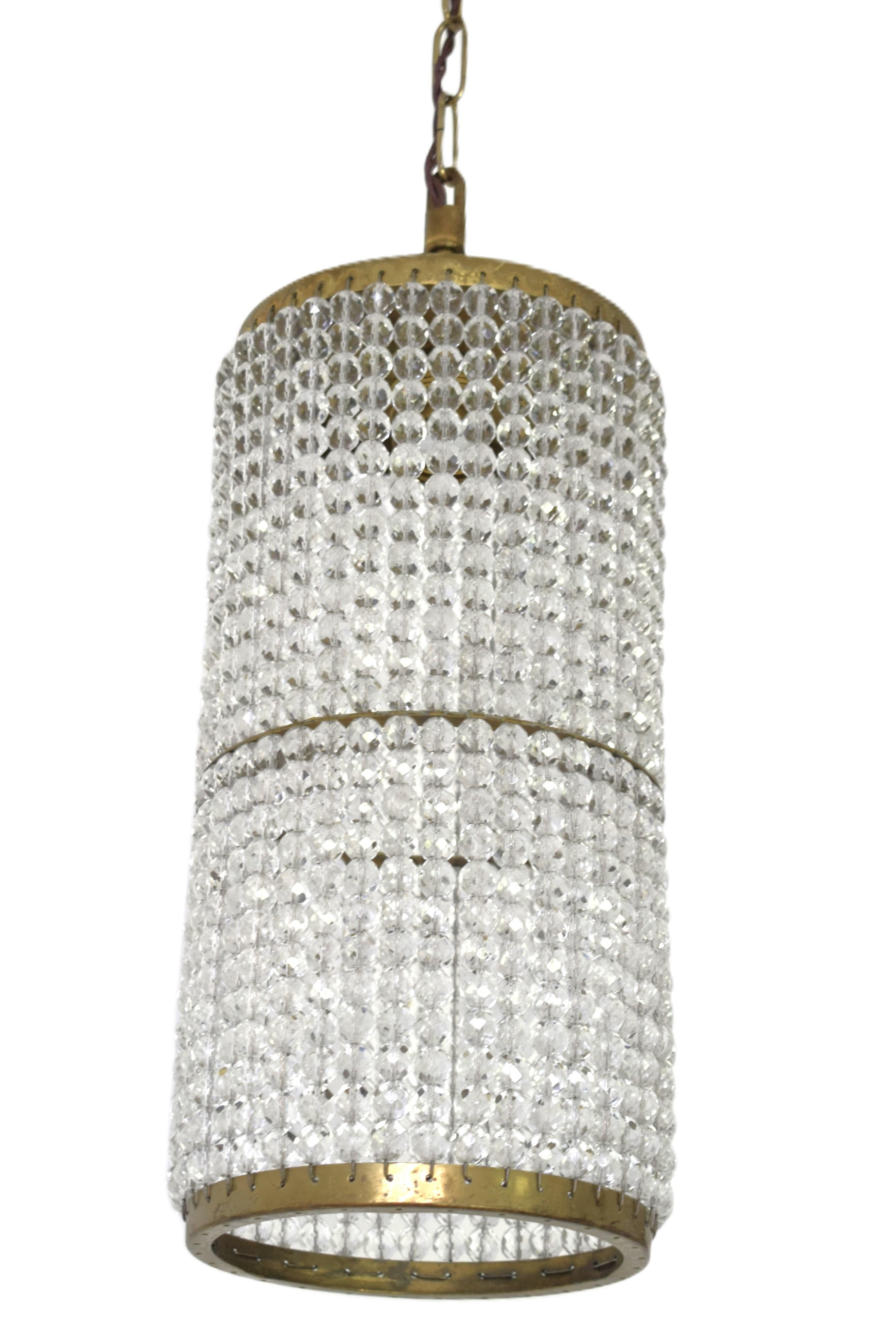 Lampada in cristallo Art Nouveau di Josef Hoffmann per Lobmeyr, Vienna, anni '20 In condizioni buone in vendita a Purkersdorf, AT