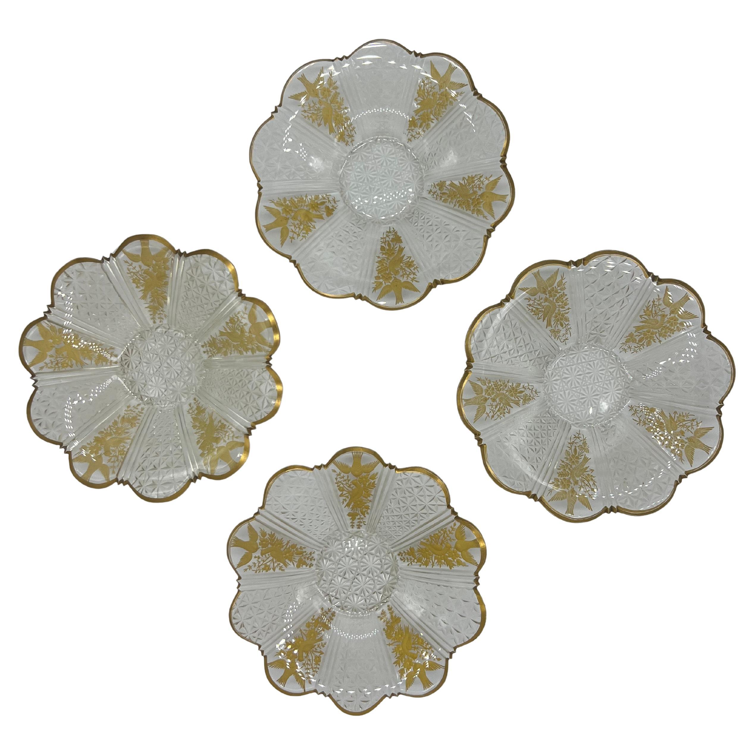 Jugendstil-Kristallteller, feiner Schliff