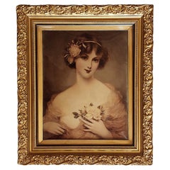 Art Nouveau Crystoleum Retrato - Albert Solbiac