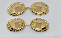 Art Nouveau Cufflinks in Yellow Gold by Marcus & Company