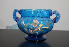 Art Nouveau Cup in Blue Glass