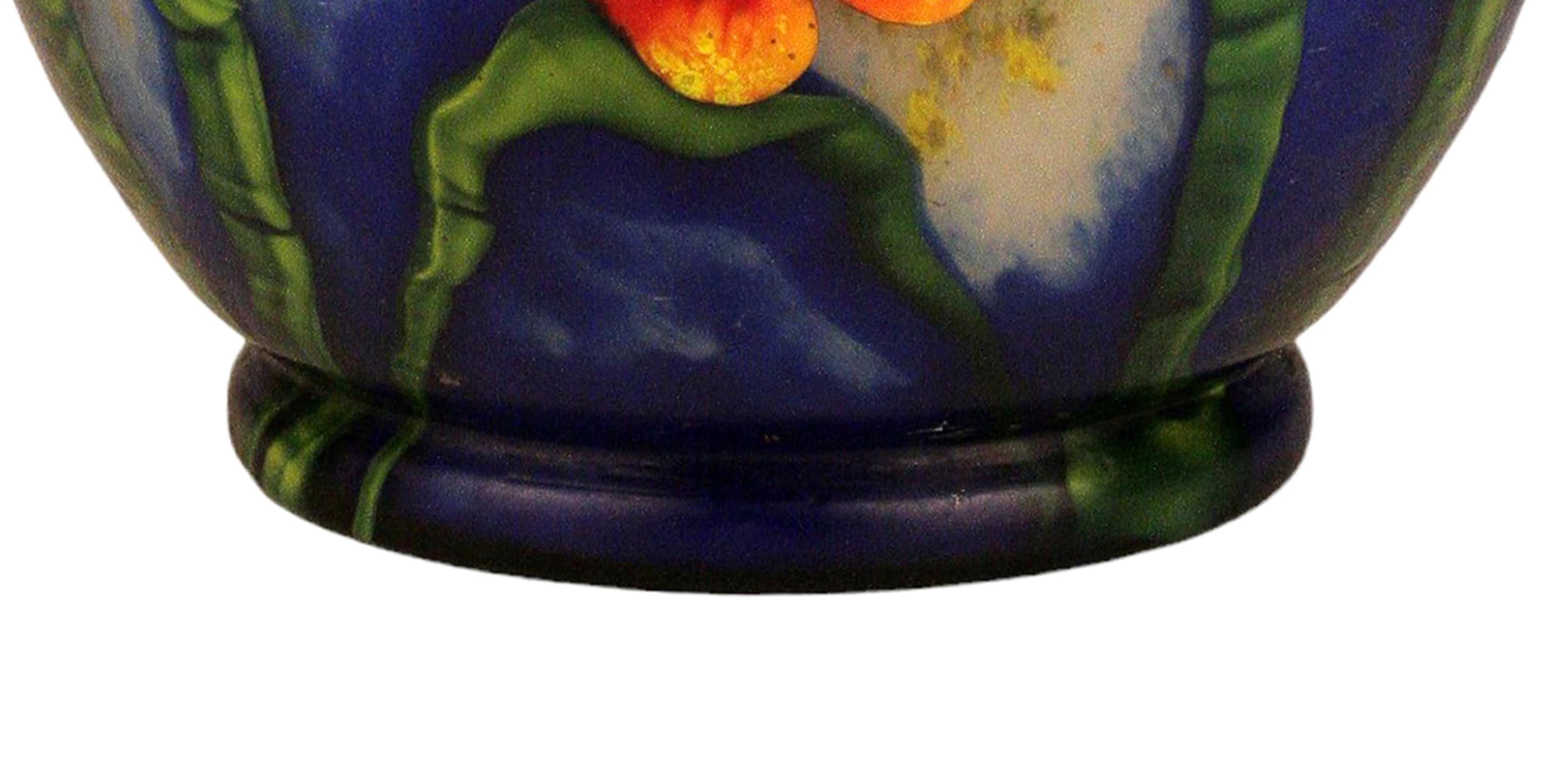 Vase à fleurs en grande marqueterie de Bohème Art Nouveau tchèque par Kralik Glassworks en vente 1