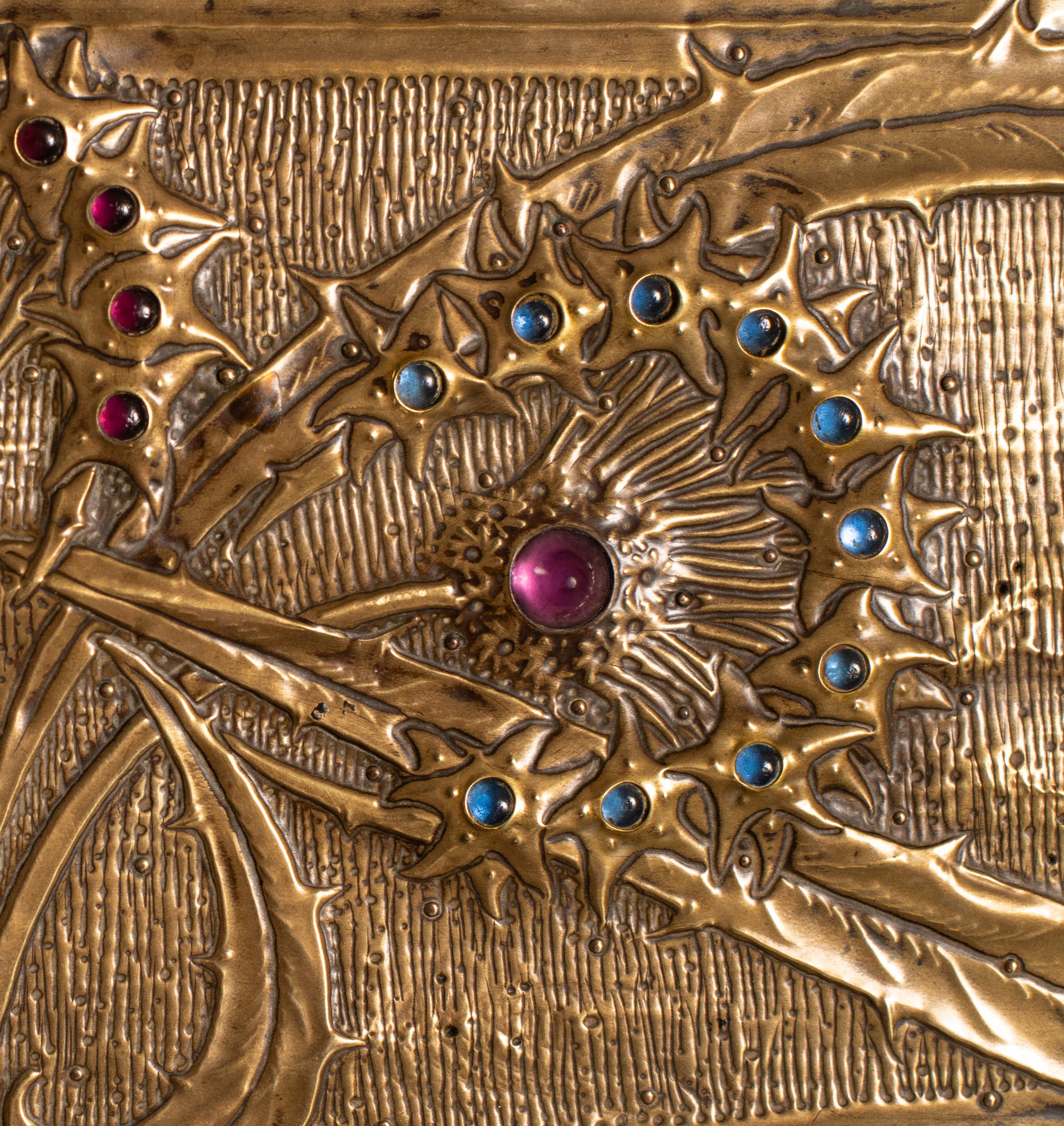 Art Nouveau Dandelion Repoussé Box by Alfred Daguet For Sale 7
