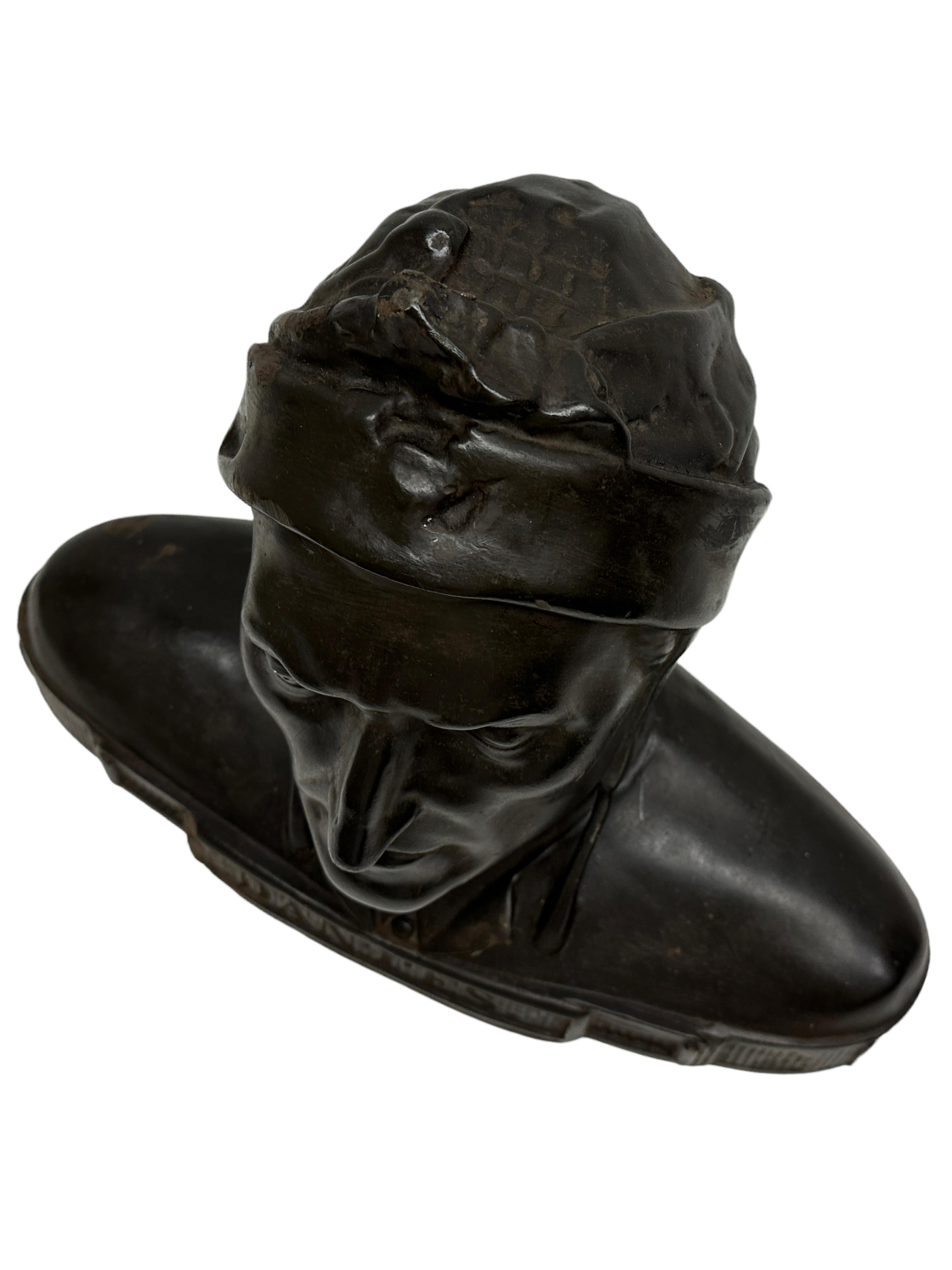Buste antique de Dante Alighieri Art Nouveau Italie, années 1900 Bon état - En vente à Nuernberg, DE