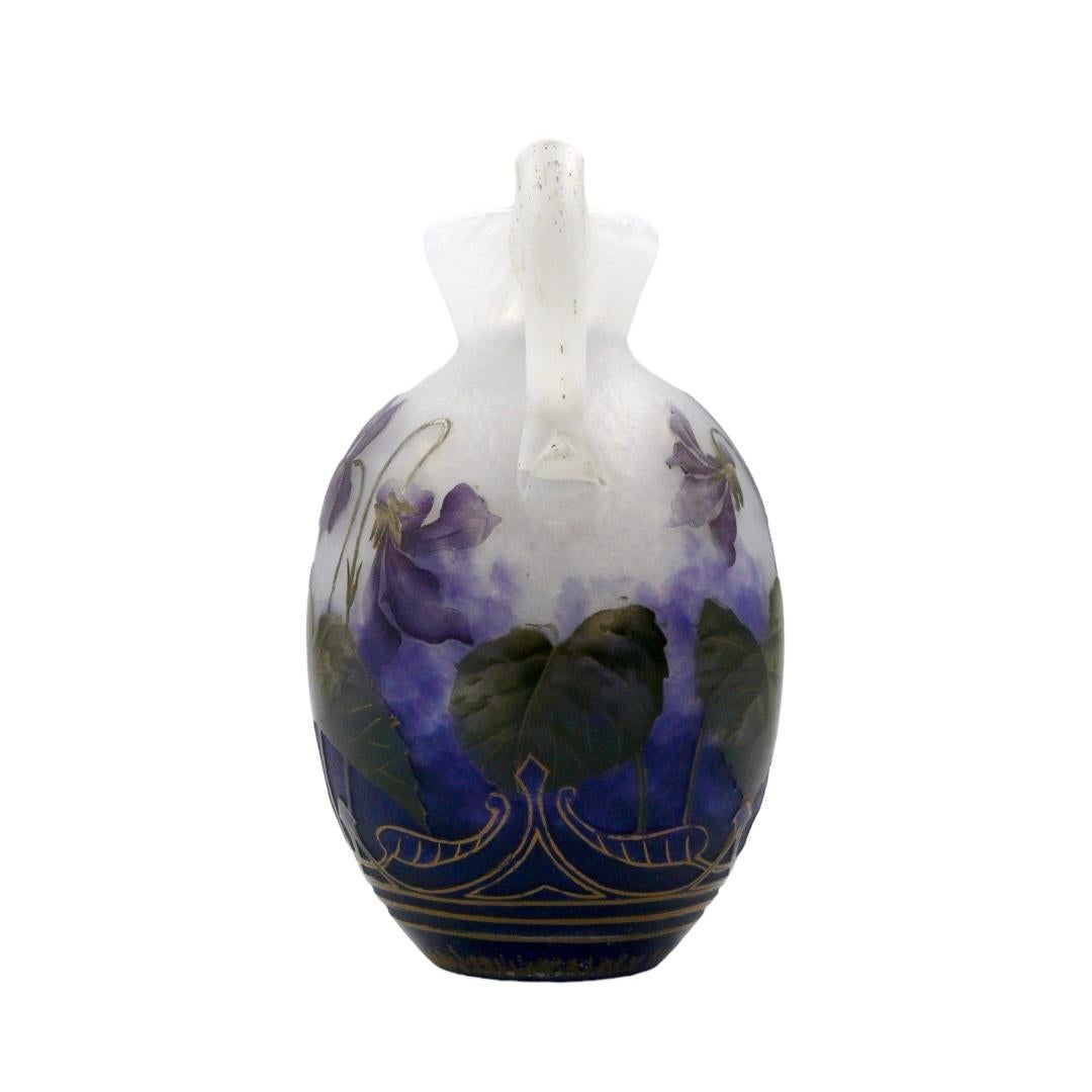 Early 20th Century Art nouveau Daum Nancy enameled Jug