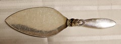Art Nouveau Deco Georg Jensen Sterling Silver Cactus Pattern Cake Server, 1940s