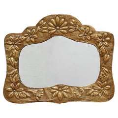 Specchio in rame decorato in stile Art Decor, Francia, anni '20
