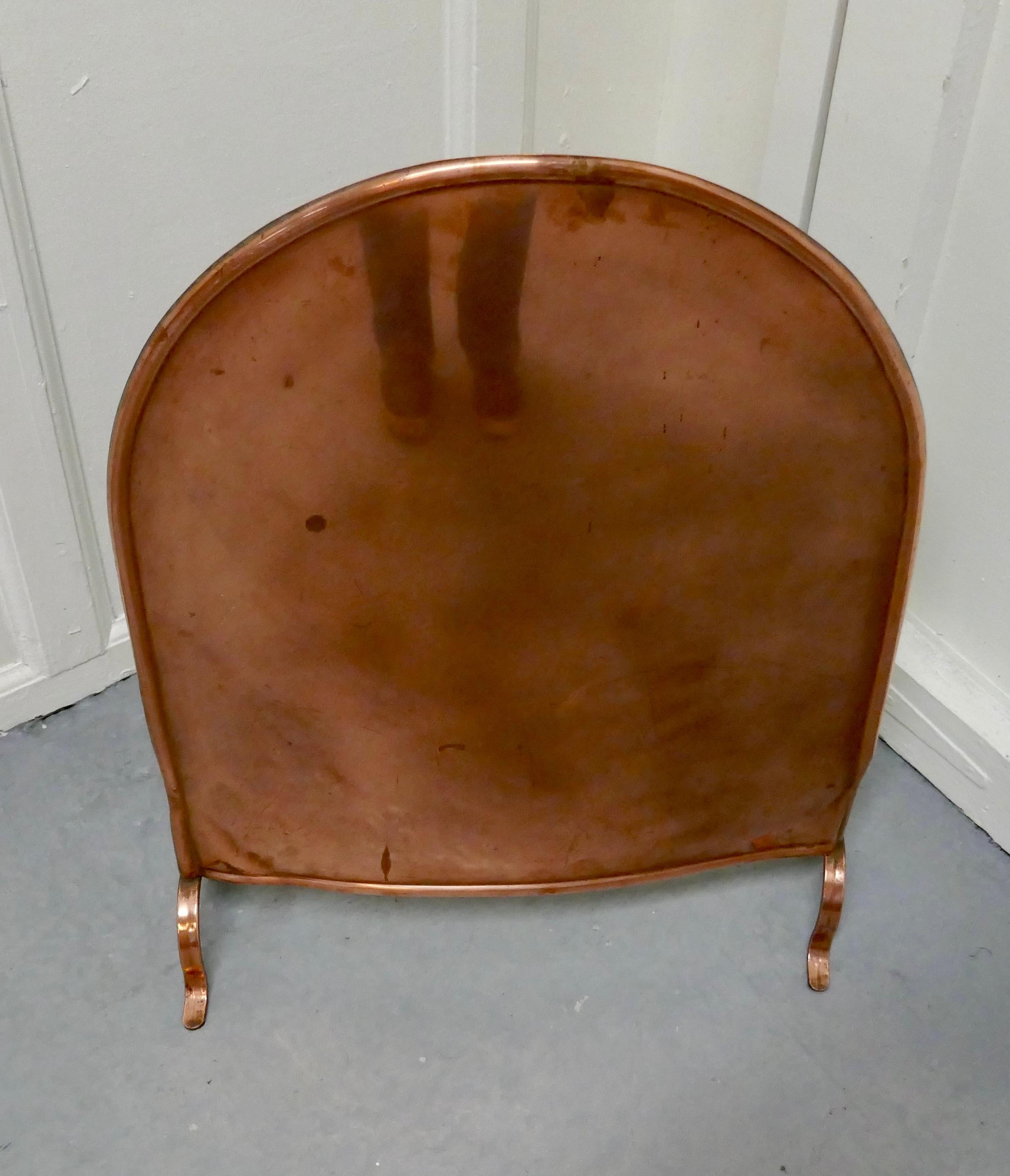 Art Nouveau Decorative Copper Fire Screen In Excellent Condition In Godshill, Isle of Wight