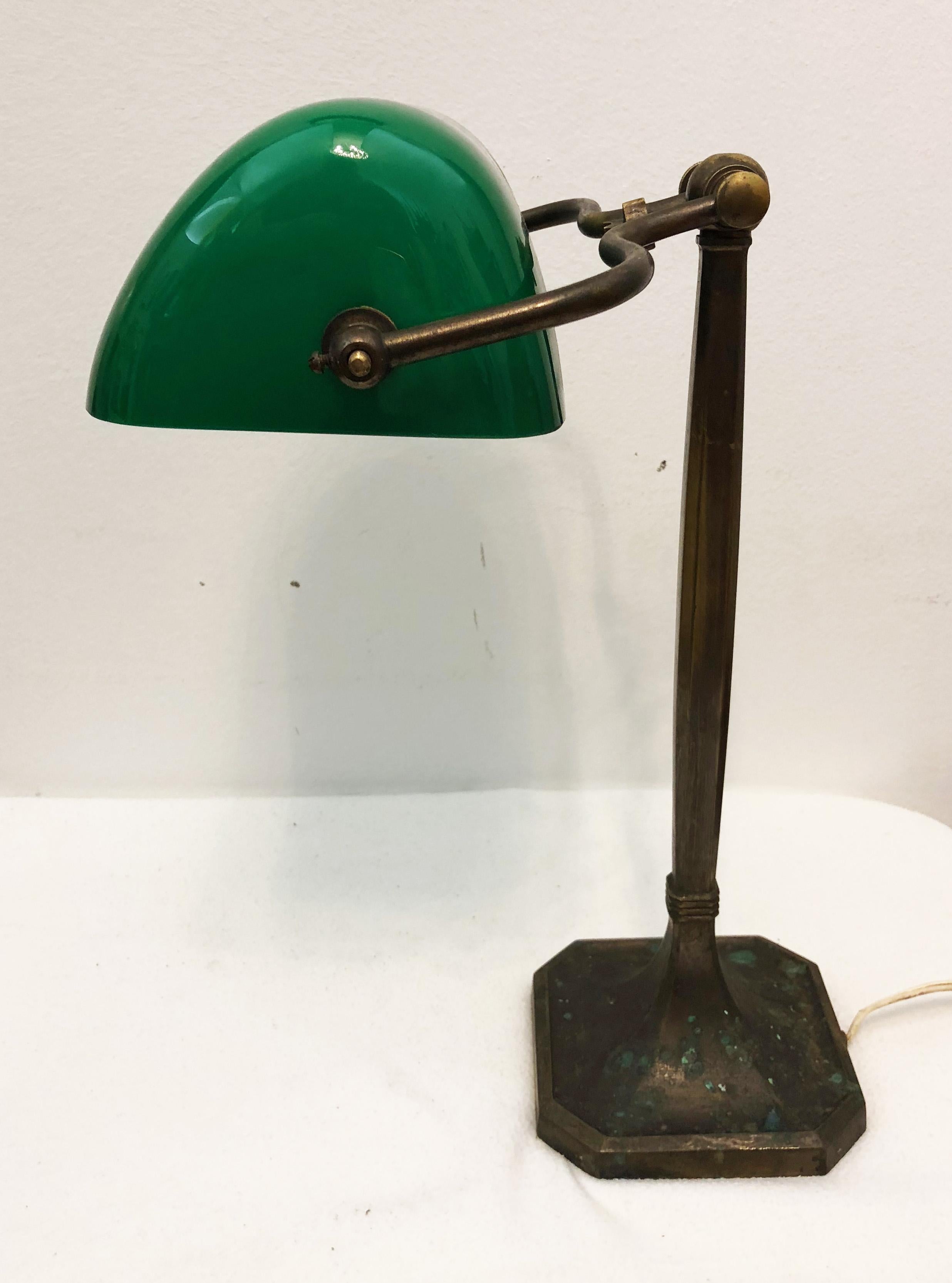 Art Nouveau Desk Banker's Lamp 8