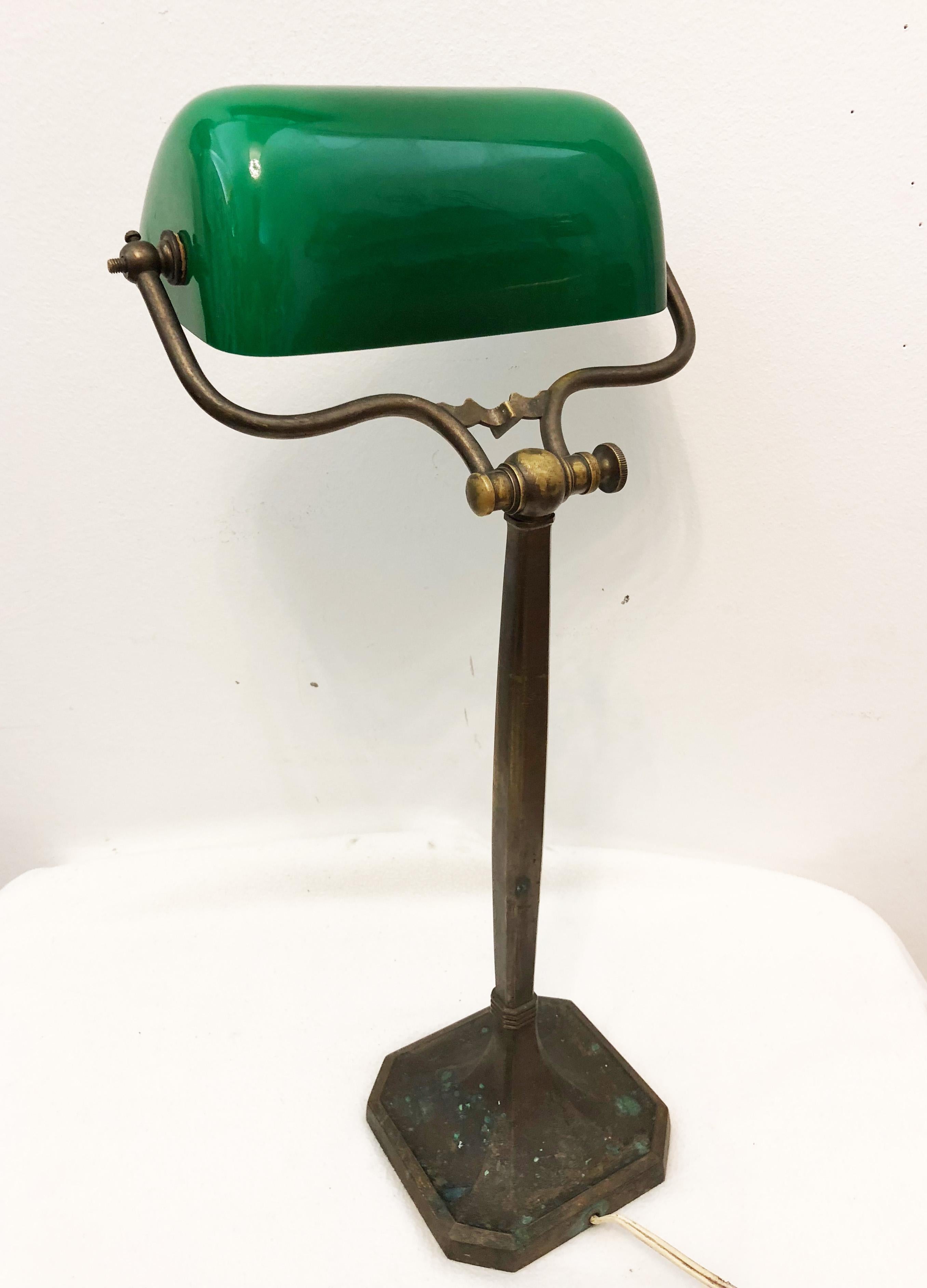 Art Nouveau Desk Banker's Lamp 14