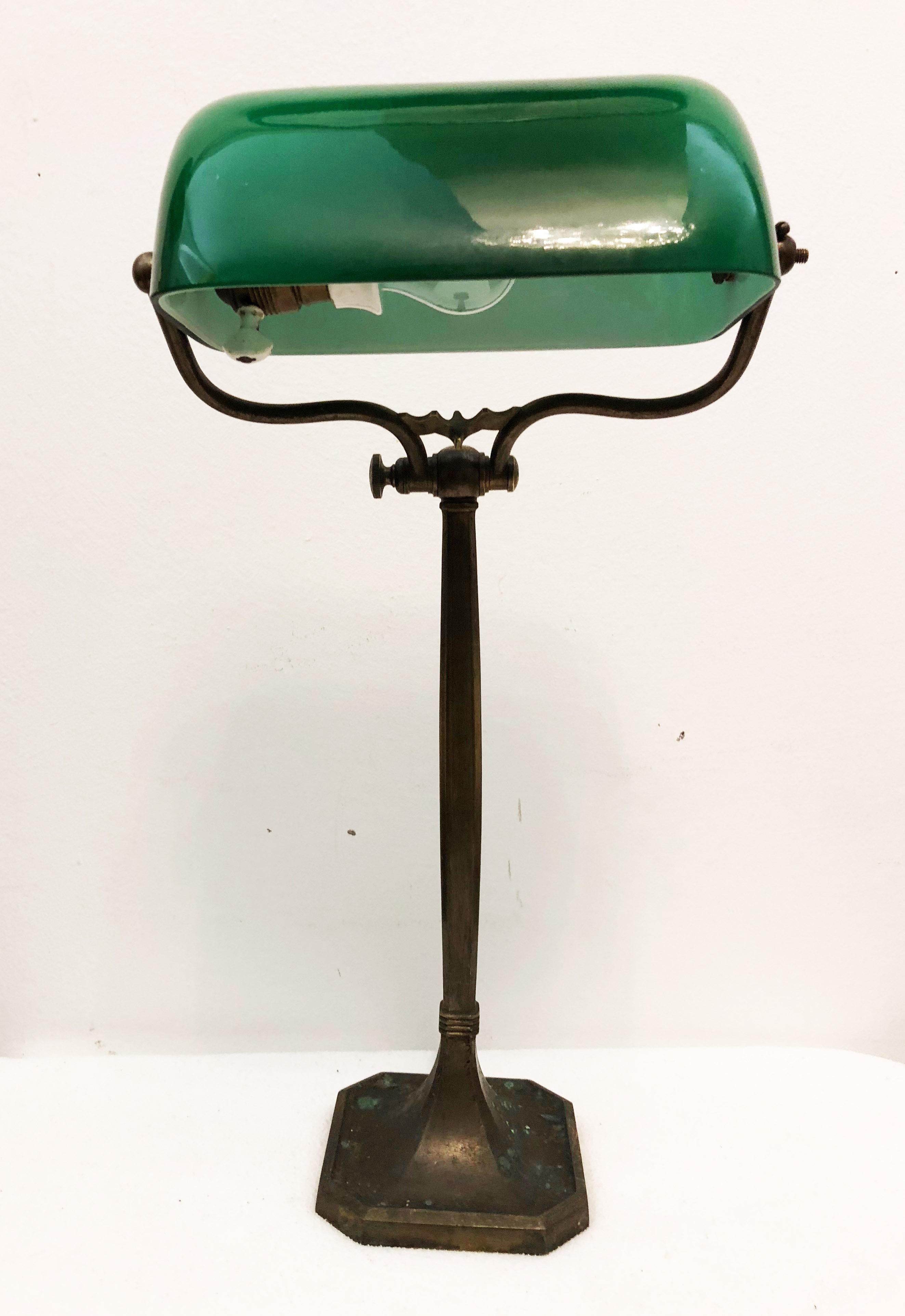 Austrian Art Nouveau Desk Banker's Lamp