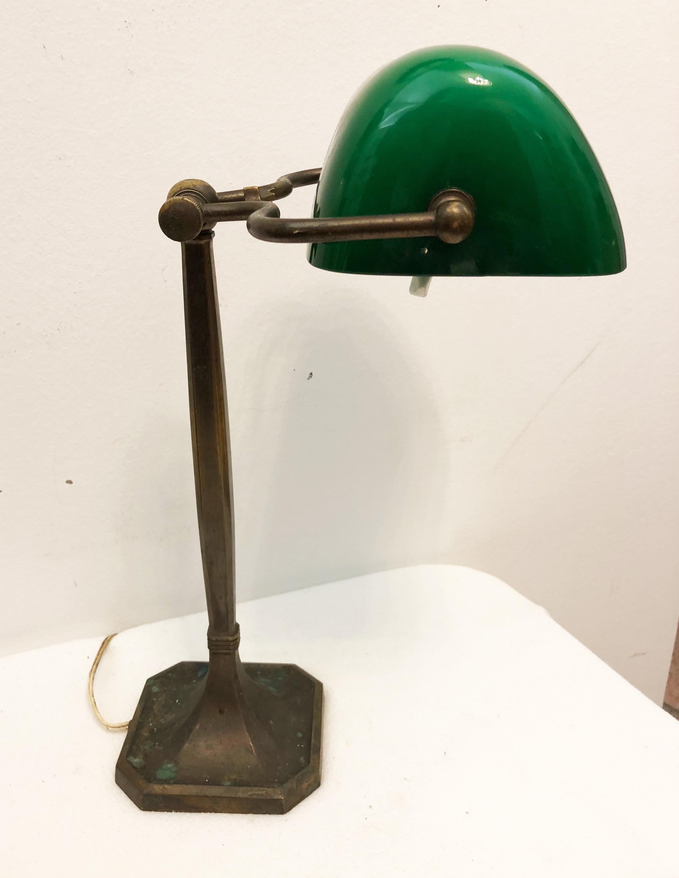 Art Nouveau Desk Banker's Lamp 1