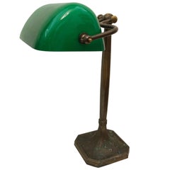 Antique Art Nouveau Desk Banker's Lamp
