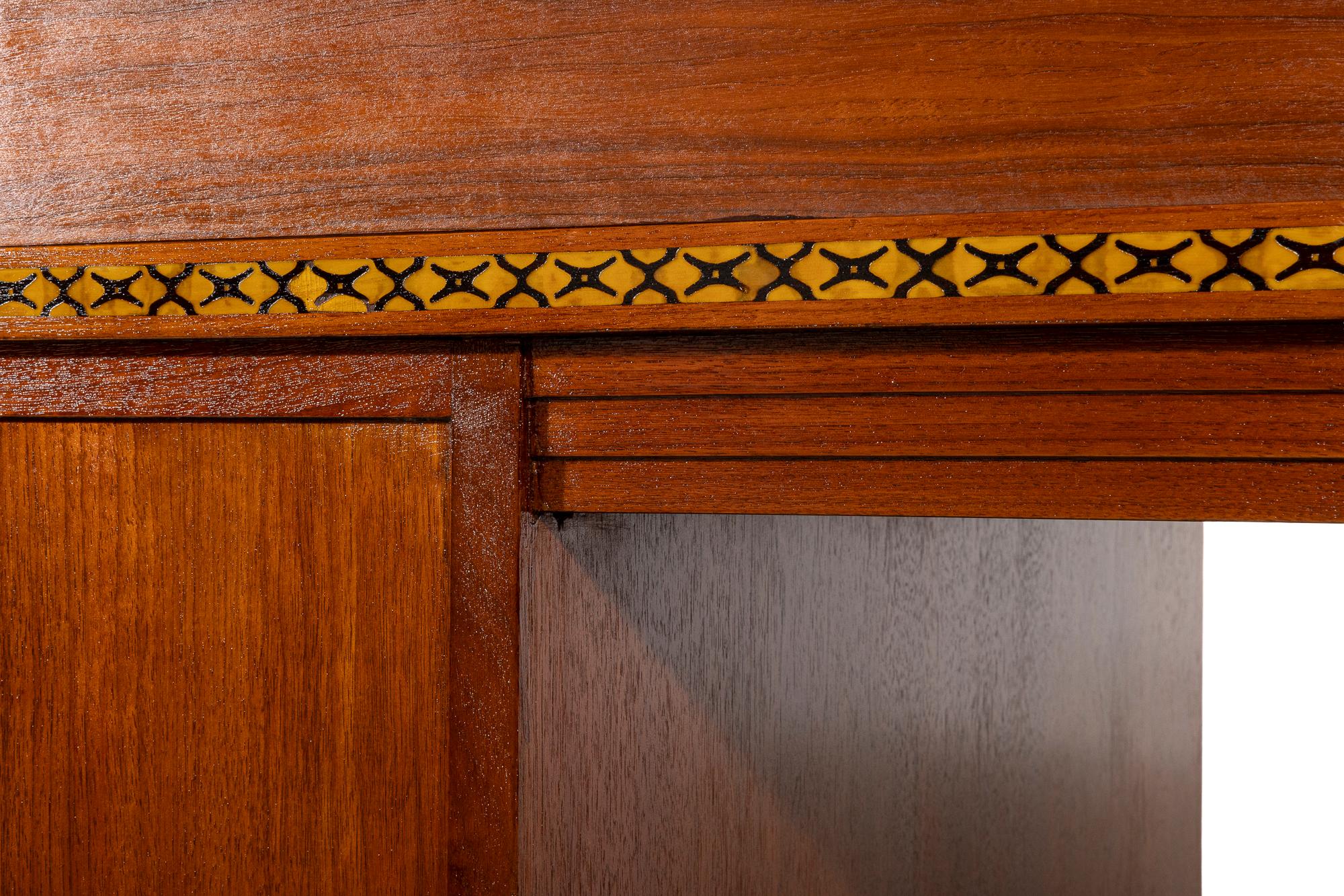 Early 20th Century Art Nouveau desk by Matthias Feller manufactured by M. Ballin München ca. 1912 For Sale