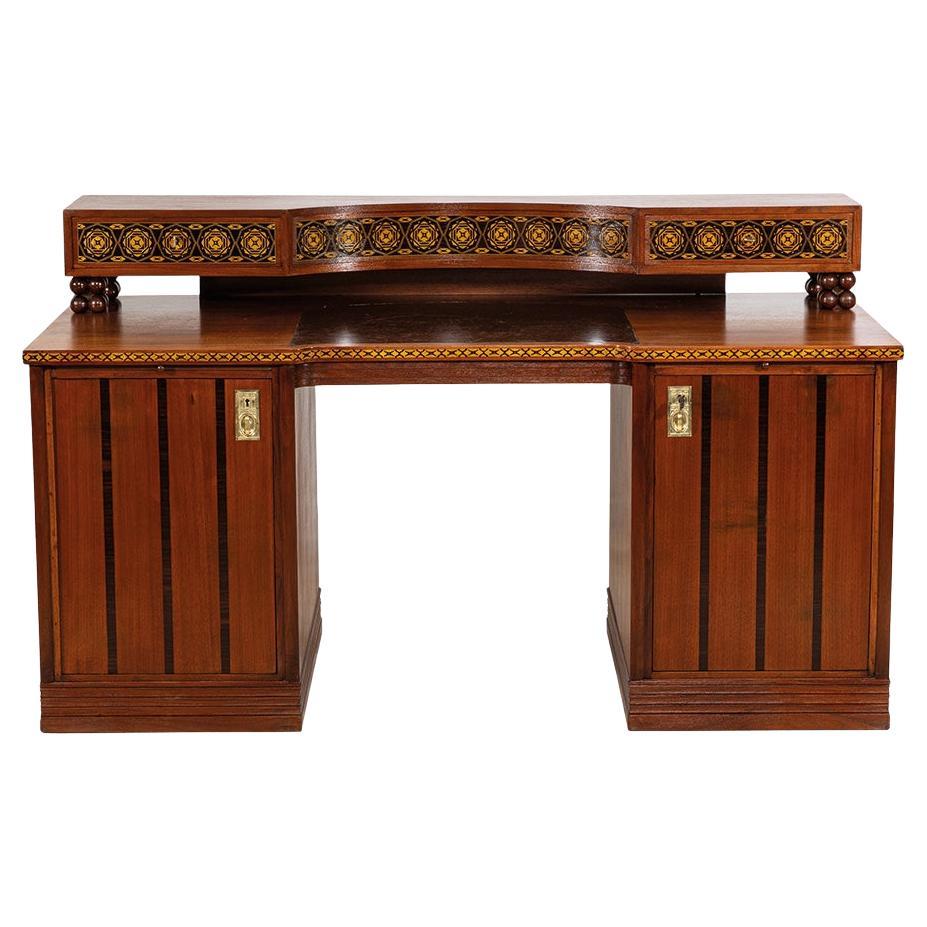 Art Nouveau desk by Matthias Feller manufactured by M. Ballin München ca. 1912 For Sale