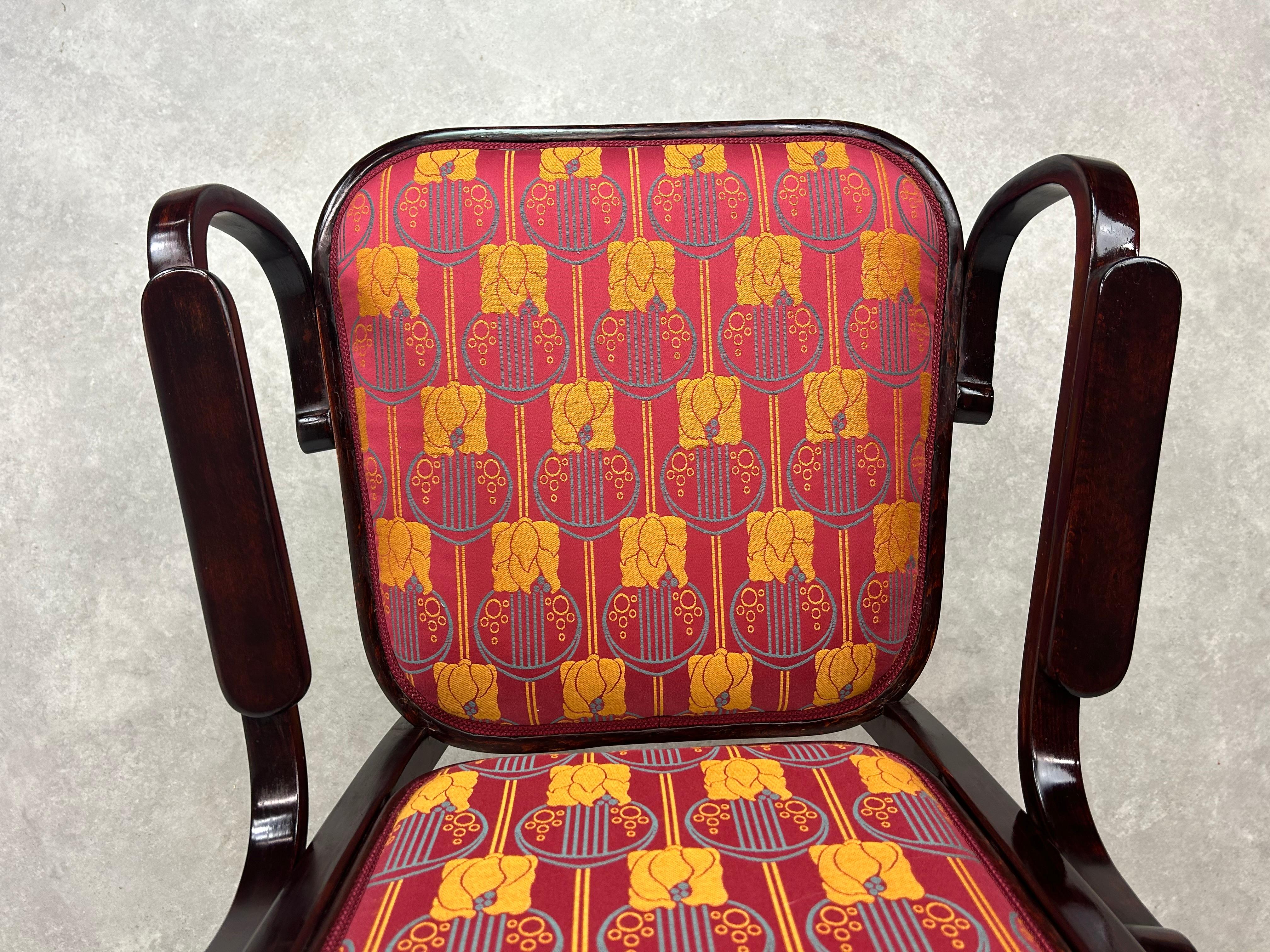 Vienna Secession Art nouveau desk chair by Gustav Siegel for Thonet For Sale