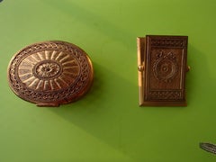 Art Nouveau Desk Set by Tiffany Calendar, Ink Dryer, Box and Clip