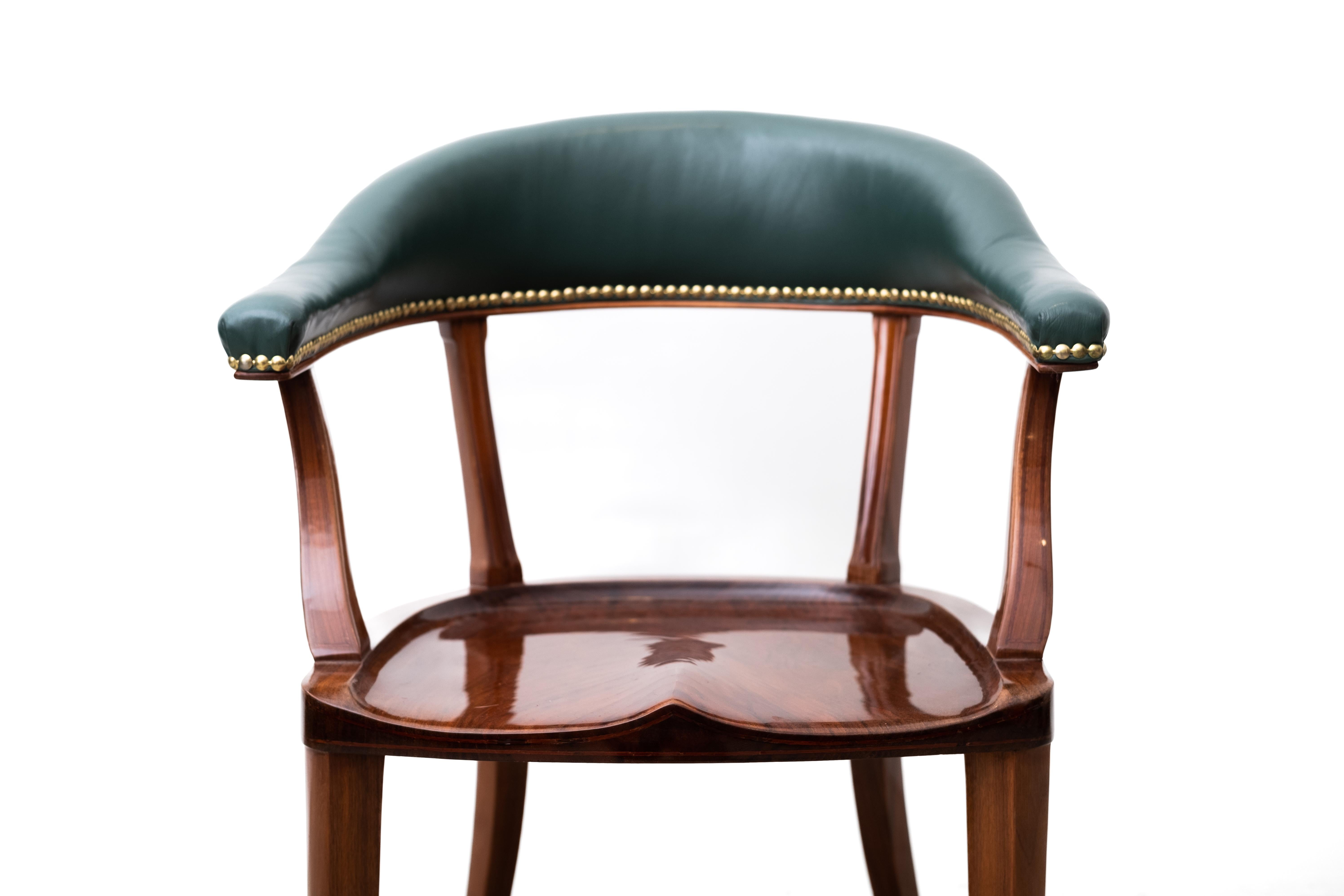 Art Nouveau desk with armchair Robert Fix Josef Hoffmann Portois & Fix ca. 1901 For Sale 6