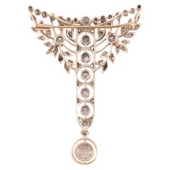 Art Nouveau Diamond Brooch/Pendant Circa 1900