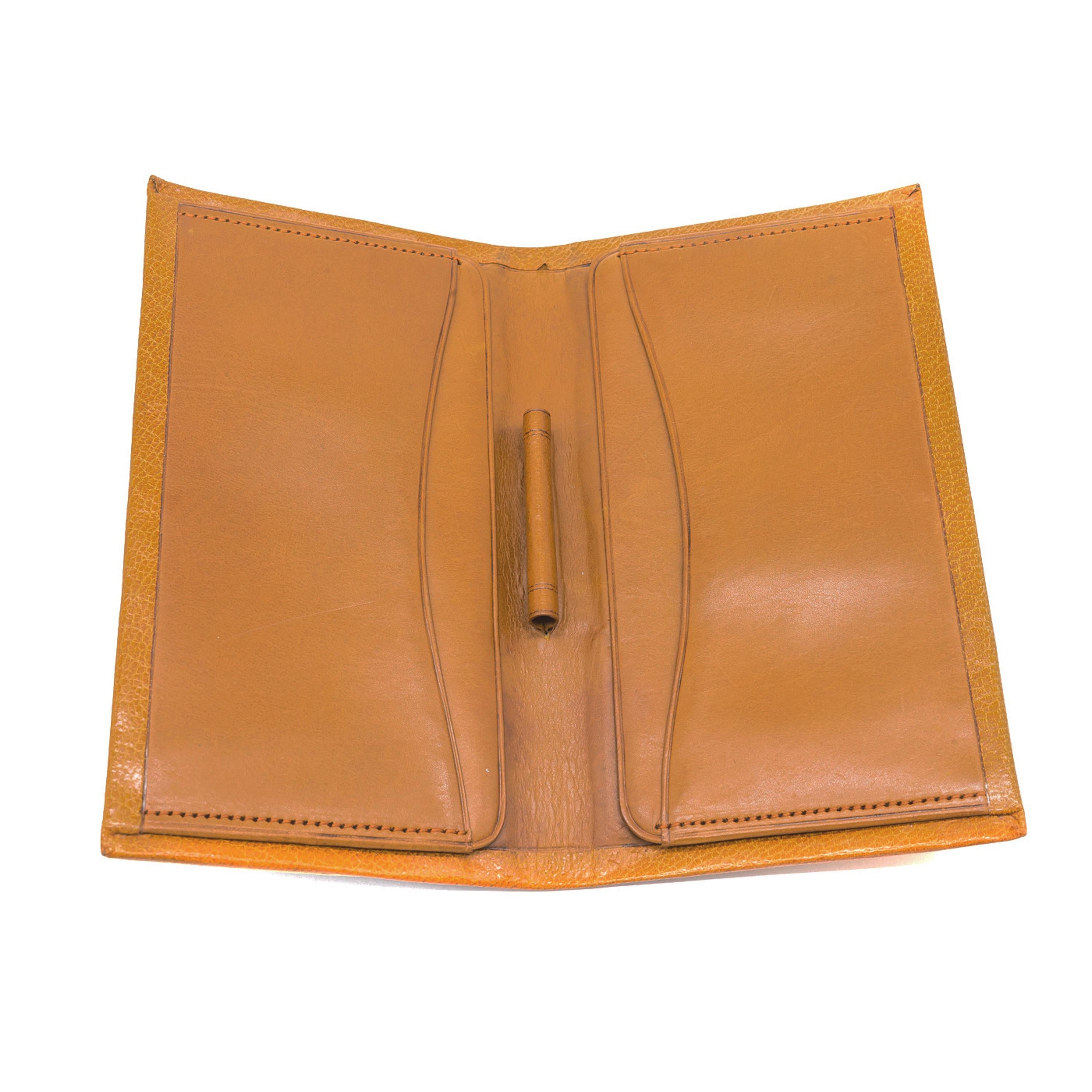 Art Nouveau Diamond, Gold and Leather Card Wallet, Circa 1900 For Sale 1