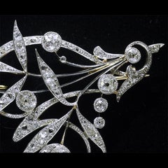 Art Nouveau Diamond Pendant and Brooch