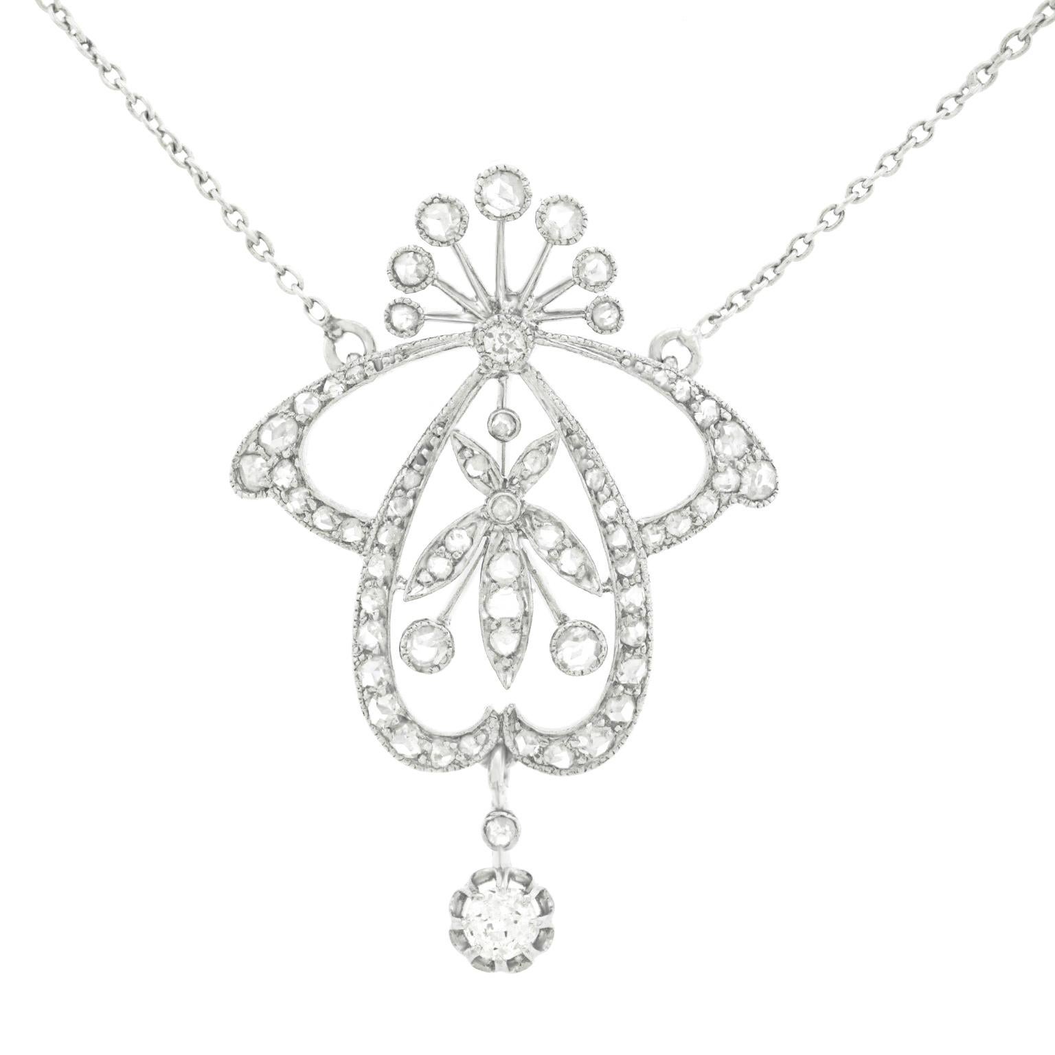 Art Deco Art Nouveau Diamond Set Necklace