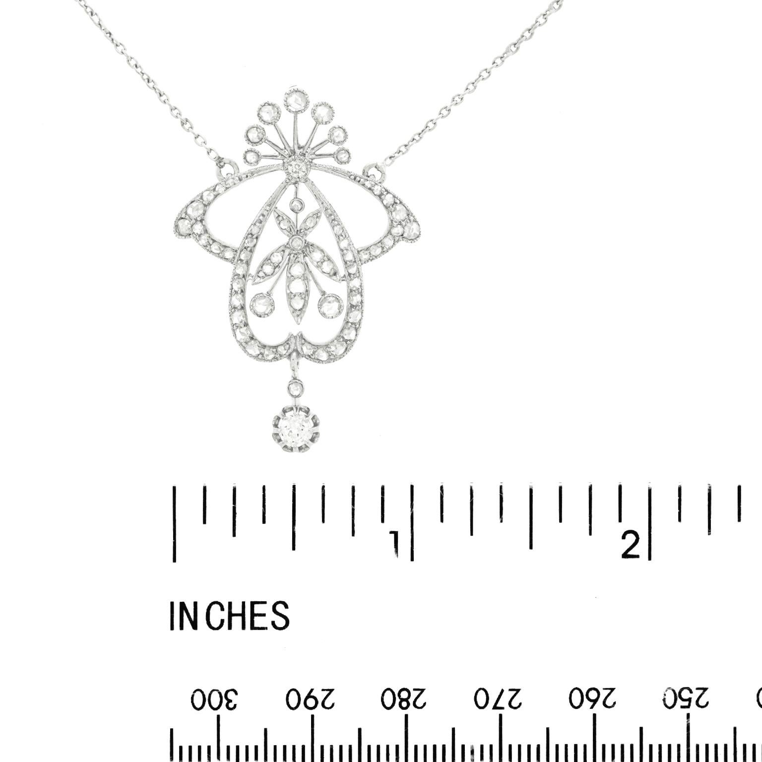 Art Nouveau Diamond Set Necklace 1