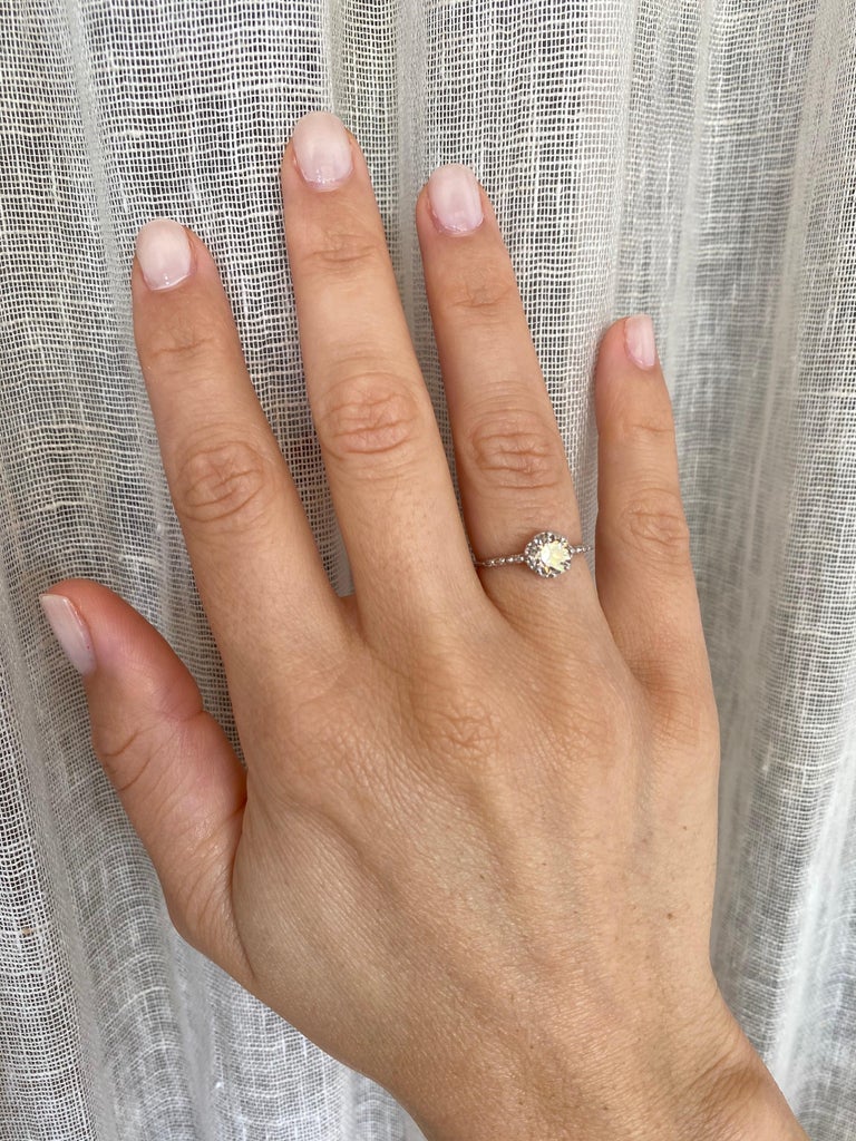 Art Nouveau Diamond Solitaire Ring For Sale 8