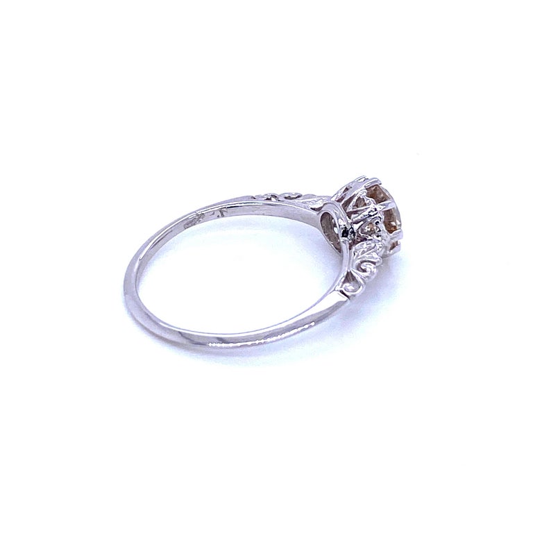 Art Nouveau Diamond Solitaire Ring For Sale 2