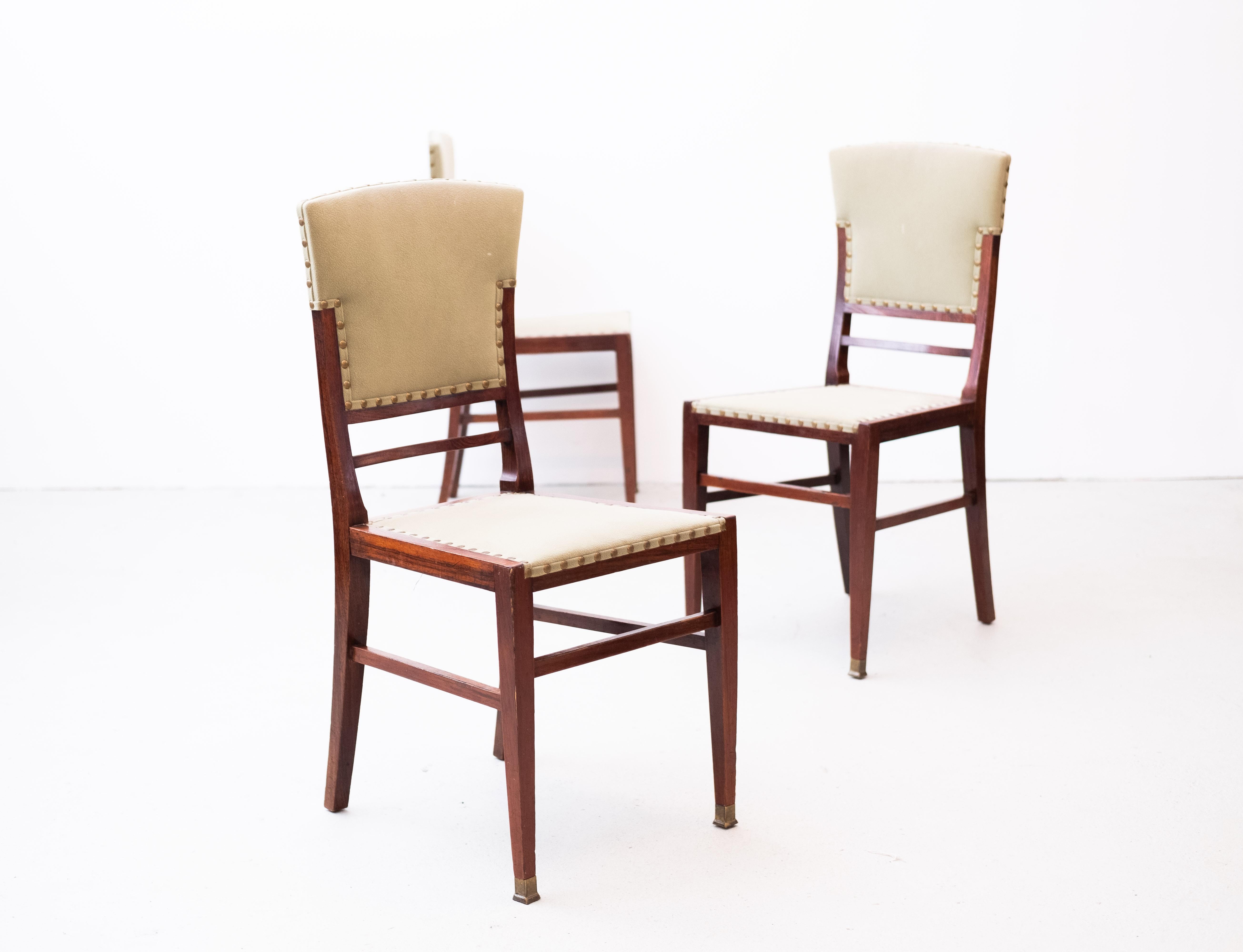 Art Nouveau Diningroom-Chairs, Set of 6 (Vienna, 1910) For Sale 1