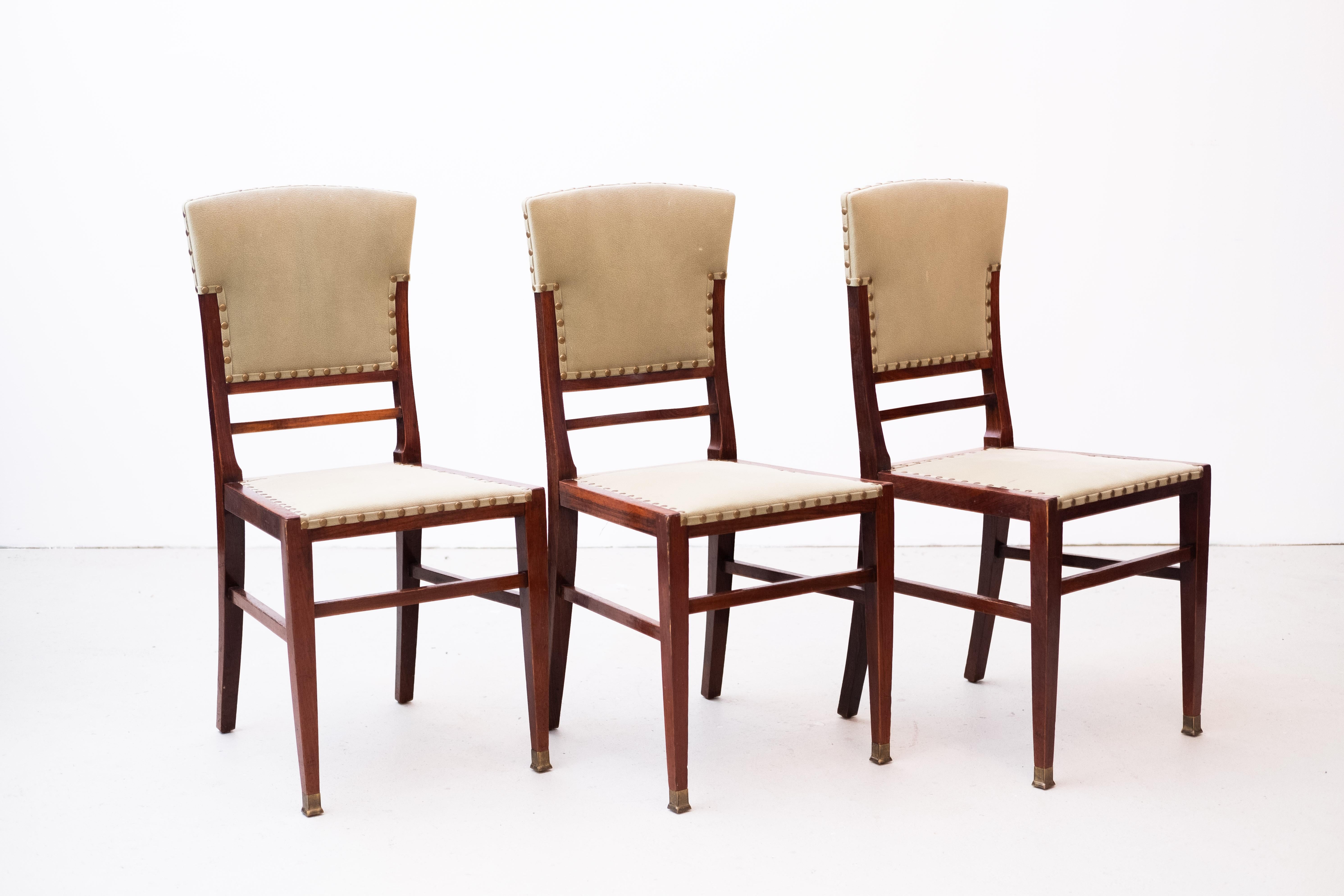 Art Nouveau Diningroom-Chairs, Set of 6 (Vienna, 1910) For Sale 2