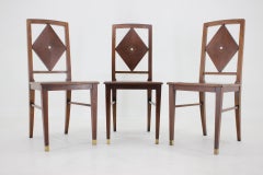 Silla de comedor Art Nouveau, Década de 1910, Hasta tres piezas