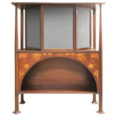 Antique Art Nouveau Display Cabinet by Bath Cabinet Makers