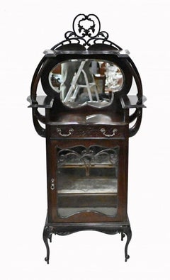 Art Nouveau Display Cabinet Cocktail Chest Drinks 1890