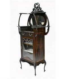 Art Nouveau Display Cabinet Cocktail Chest Drinks 1890