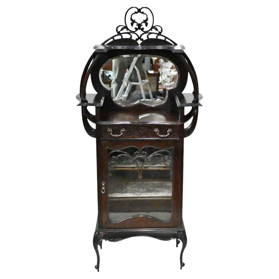 Art Nouveau Display Cabinet Cocktail Chest Drinks 1890